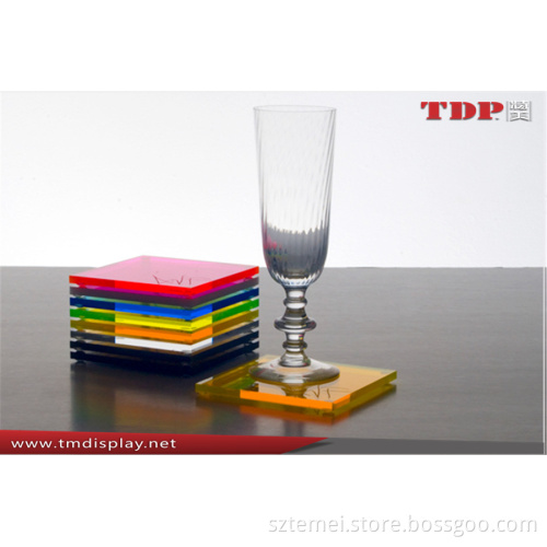 colored acrylic square coaster holder